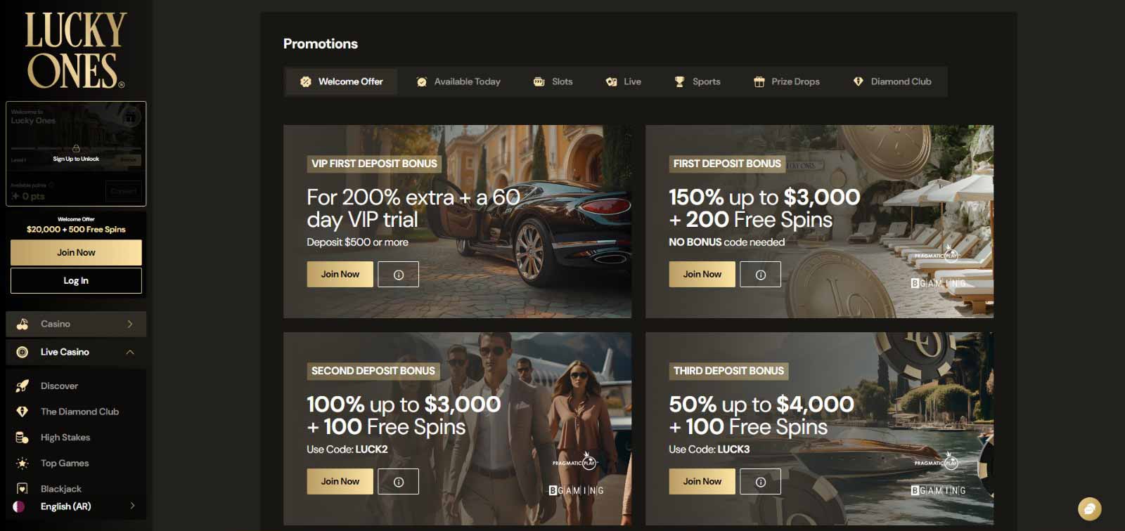 luckyones-promotions