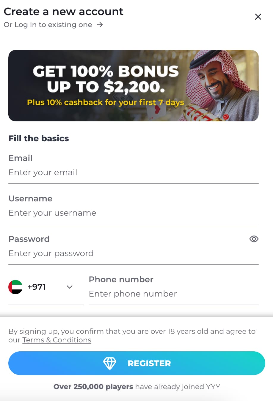 yyy casino registration